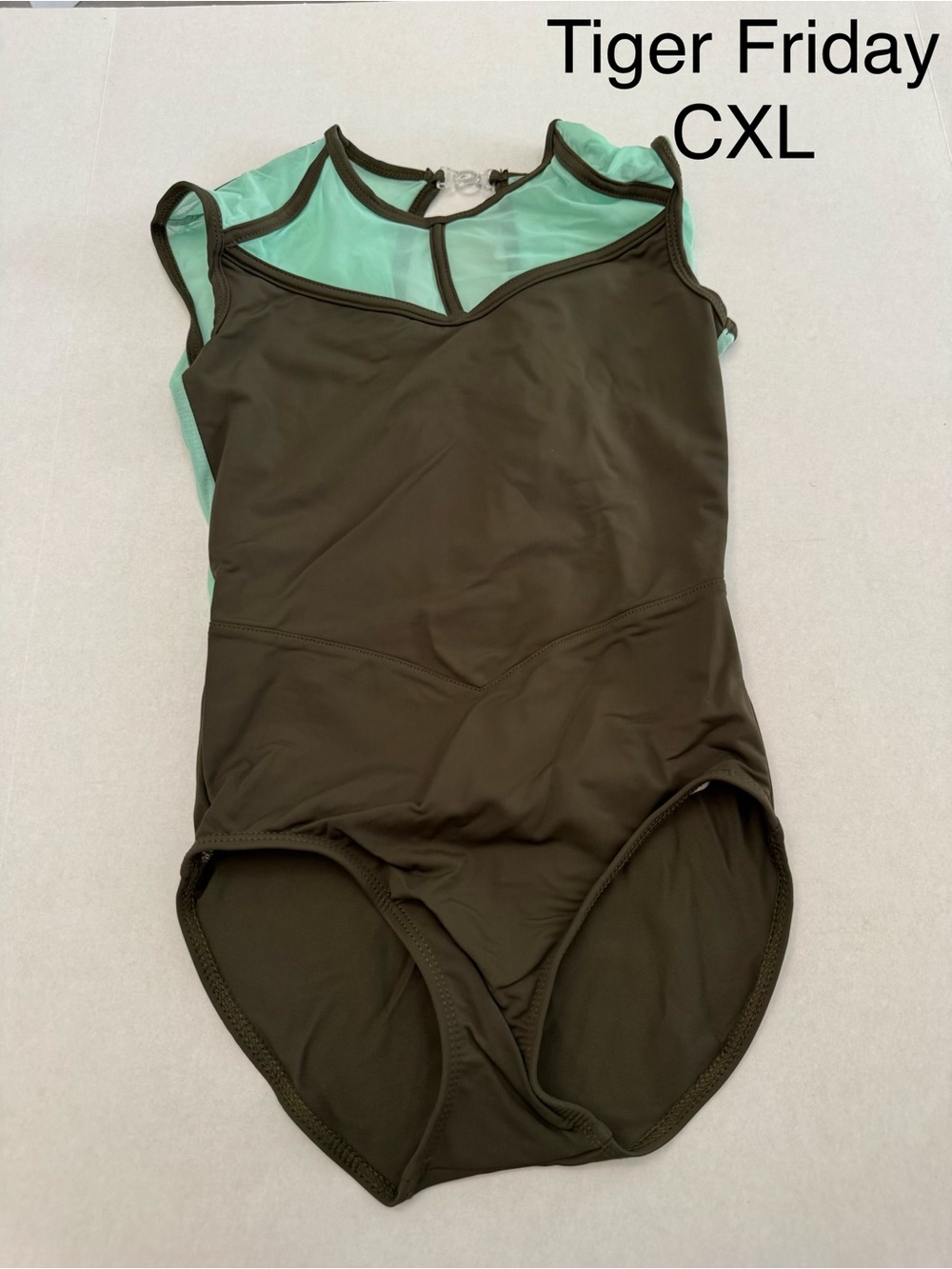 Tiger Friday Olive Green Leotard CXL